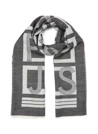 Main View - Click To Enlarge - JOSEPH - ‘Angela’ Branded Merino Wool Scarf