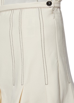  - BARENA - Dacia' Contrasting Stitching Flared Crepe Skirt
