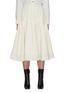 Main View - Click To Enlarge - BARENA - Dacia' Contrasting Stitching Flared Crepe Skirt