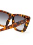 Detail View - Click To Enlarge - CELINE - Branded Tortoise Shell Acetate Cat Eye Sunglasses