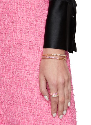 Figure View - Click To Enlarge - CZ BY KENNETH JAY LANE - Stone Embellished Chain Bracelet