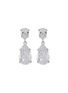 Main View - Click To Enlarge - CZ BY KENNETH JAY LANE - Double Pear Cut Cubic Zirconia Statement Earrings
