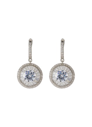 Main View - Click To Enlarge - CZ BY KENNETH JAY LANE - Baguette Cut Cubic Zirconia Lever Earrings