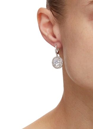 Figure View - Click To Enlarge - CZ BY KENNETH JAY LANE - Baguette Cut Cubic Zirconia Lever Earrings