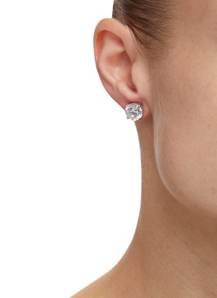 Figure View - Click To Enlarge - CZ BY KENNETH JAY LANE - Round Cubic Zirconia Stud Earrings