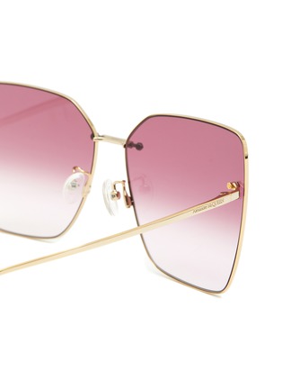 Detail View - Click To Enlarge - ALEXANDER MCQUEEN - Metal Butterfly Frame Sunglasses