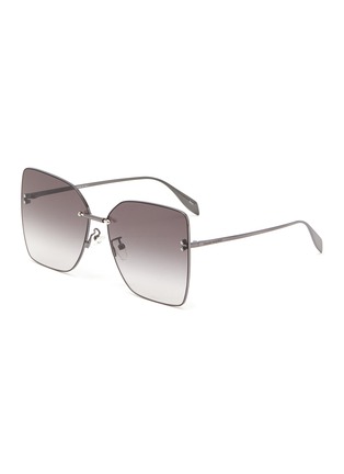 Main View - Click To Enlarge - ALEXANDER MCQUEEN - Metal Butterfly Frame Sunglasses