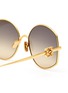 Detail View - Click To Enlarge - LOEWE - Anagram Appliqued Metal Oversized Round Sunglasses