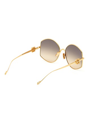 Figure View - Click To Enlarge - LOEWE - Anagram Appliqued Metal Oversized Round Sunglasses