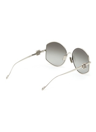Figure View - Click To Enlarge - LOEWE ACCESSORIES - Anagram Appliqued Metal Oversized Round Sunglasses