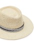 Detail View - Click To Enlarge - MAISON MICHEL - MONOGRAM FEDORA NATURAL STRAW HAT