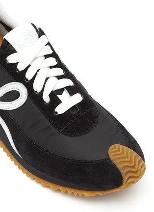 Detail View - Click To Enlarge - LOEWE - Flow' Logo Appliqued Leather And Textile Sneakers