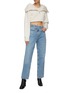 Figure View - Click To Enlarge - AGOLDE - Crisscross Waistband Wash Denim Jeans
