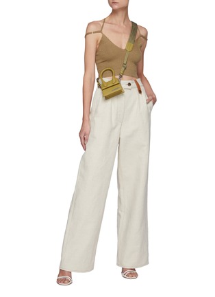 Figure View - Click To Enlarge - JACQUEMUS - La Maille Aneto' Double Shoulder Strap Sleeveless Linen Knit Top