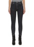 Main View - Click To Enlarge - FRAME - ALI' HIGH RISE WASHED BLACK CIGARETTE JEANS