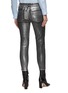 Back View - Click To Enlarge - FRAME - ‘Le High’ Silver Chrome Coated Skinny Crop Jeans