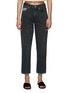 Main View - Click To Enlarge - FRAME DENIM - ‘LE PIPER’ CONTRAST POCKET DETAIL CROPPED BOYFRIEND JEANS