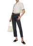 Figure View - Click To Enlarge - FRAME - ‘LE PIPER’ CONTRAST POCKET DETAIL CROPPED BOYFRIEND JEANS