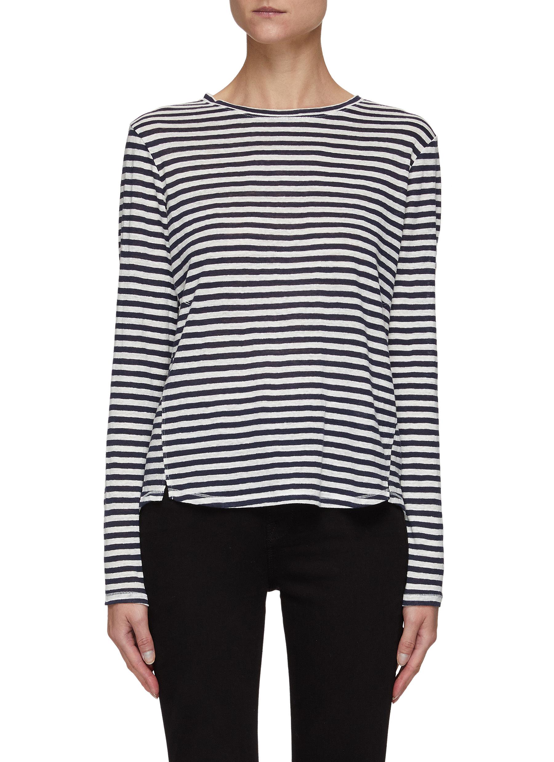 FRAME DENIM | Striped Linen Long Sleeve 