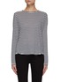Main View - Click To Enlarge - FRAME DENIM - Striped Linen Long Sleeve T-shirt