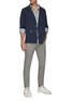 Figure View - Click To Enlarge - ISAIA - DOUBLE BREASTED NOTCH PATCH POCKET LINEN CASHMERE KNIT JACKET