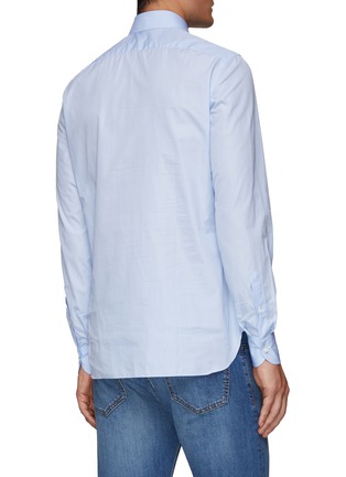 Back View - Click To Enlarge - ISAIA - LONG SLEEVE MILANO SPREAD COLLAR CAMICIA COTTON SHIRT