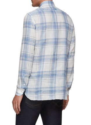 Back View - Click To Enlarge - ISAIA - LONG SLEEVES MILANO SPREAD COLLAR CAMICA CHECKED SHIRT