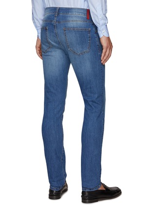 Back View - Click To Enlarge - ISAIA - CLASSIC SLIM FIT STRETCH DENIM JEANS