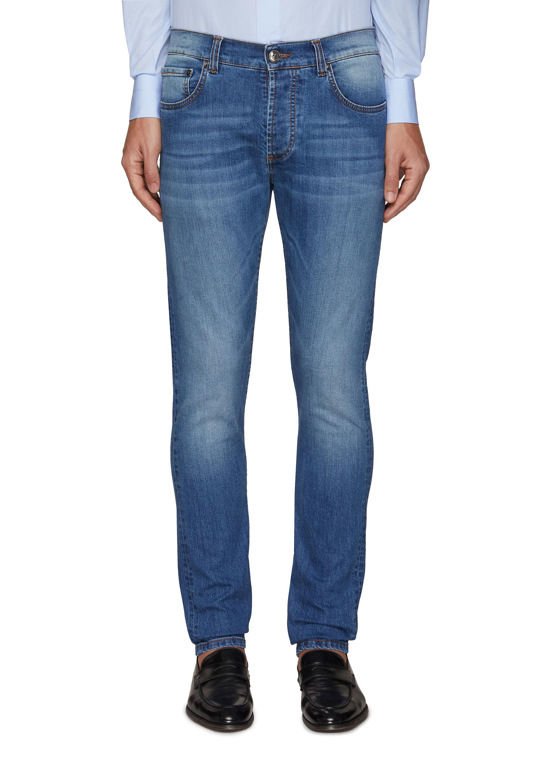 CLASSIC SLIM FIT STRETCH DENIM JEANS 