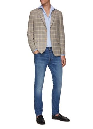 Figure View - Click To Enlarge - ISAIA - CLASSIC SLIM FIT STRETCH DENIM JEANS