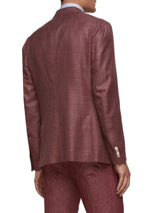 Back View - Click To Enlarge - ISAIA - Giacca' Checked Wool Silk Blend Suit