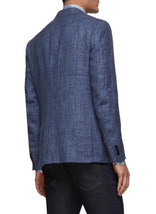 Back View - Click To Enlarge - ISAIA - Giacca' Checked Wool Silk Blend Blazer