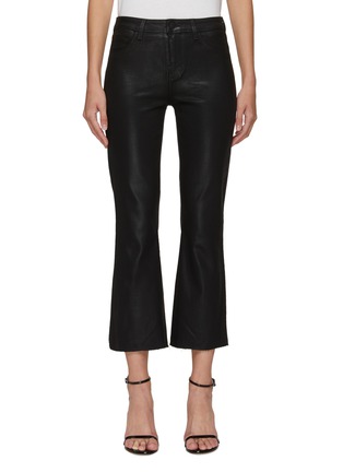 Main View - Click To Enlarge - L'AGENCE - KENDRA' HIGH RISE COATED CROPPED FLARE JEANS