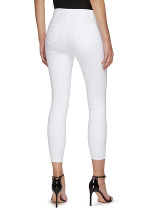 Back View - Click To Enlarge - L'AGENCE - MARGOT' HIGH RISE WHITE COATED CROPPED SKINNY JEANS
