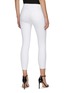 Back View - Click To Enlarge - L'AGENCE - MARGOT' HIGH RISE WHITE COATED CROPPED SKINNY JEANS