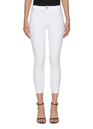 Main View - Click To Enlarge - L'AGENCE - MARGOT' HIGH RISE WHITE COATED CROPPED SKINNY JEANS