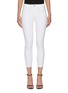 Main View - Click To Enlarge - L'AGENCE - MARGOT' HIGH RISE WHITE COATED CROPPED SKINNY JEANS