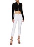 Figure View - Click To Enlarge - L'AGENCE - MARGOT' HIGH RISE WHITE COATED CROPPED SKINNY JEANS