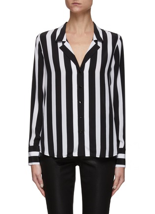 Main View - Click To Enlarge - L'AGENCE - ‘Franky’ Stripe Button Down Silk Shirt