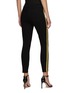 Back View - Click To Enlarge - L'AGENCE - MARGOT' HIGH RISE METALLIC RACING STRIPE CROPPED SKINNY JEANS
