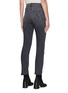 Back View - Click To Enlarge - MOTHER - High Waist Frayed Step Hem Washed Cropped Skinny Jeans