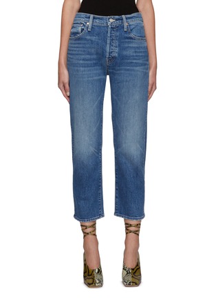 Main View - Click To Enlarge - MOTHER - The Ditcher' Medium Wash Cropped Boyfriend Jeans