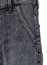  - MOTHER - The Wrapper' Mineral Washed Black Denim Jogger Jeans
