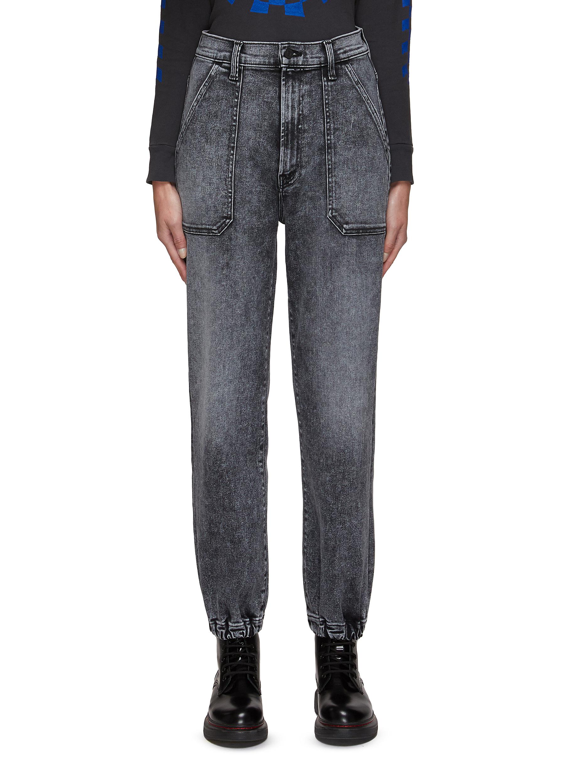 black denim jeans women's