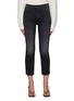 Main View - Click To Enlarge - MOTHER - The Tomcat' Washed Black Denim Cropped Straight Jeans