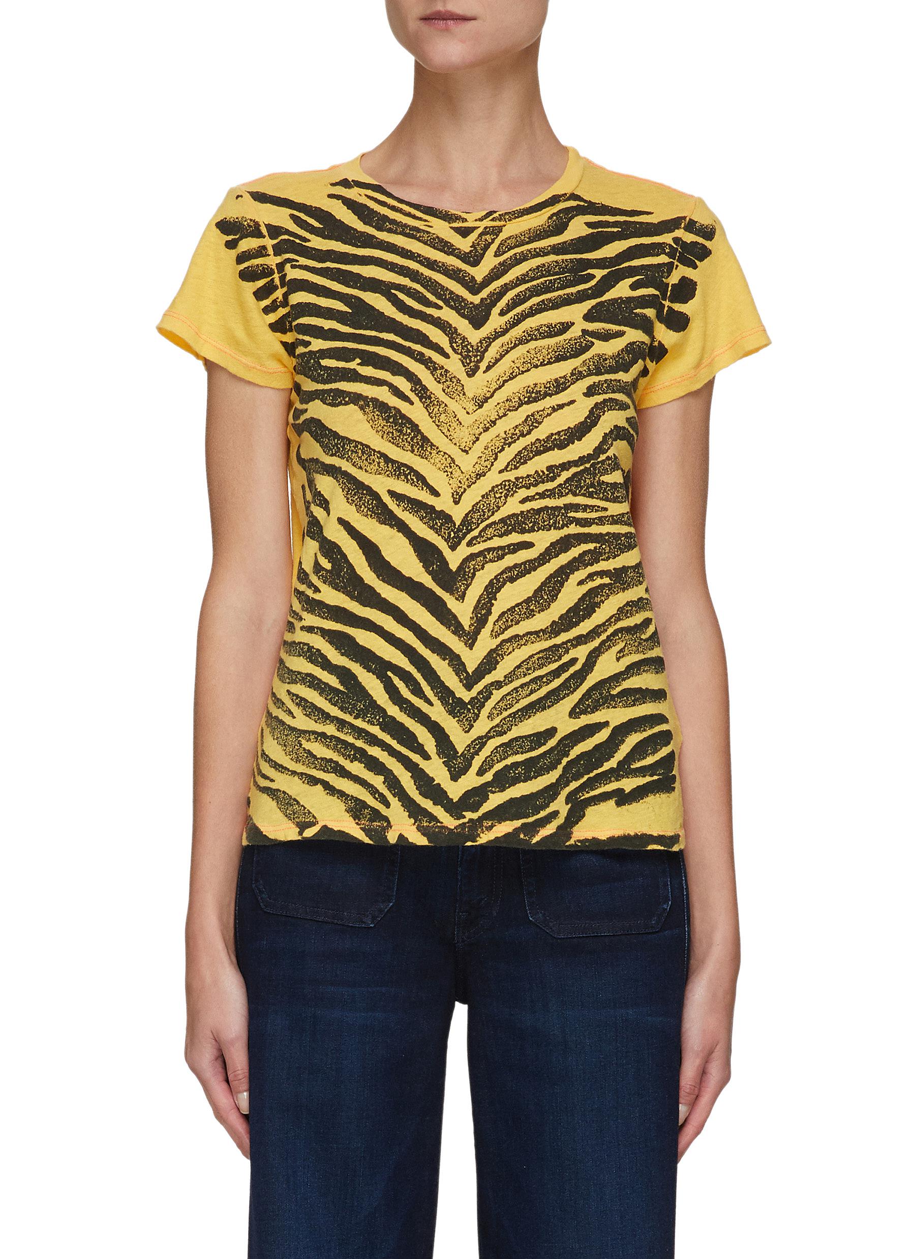Lil Sinful' Tiger Stripe Print T-shirt 
