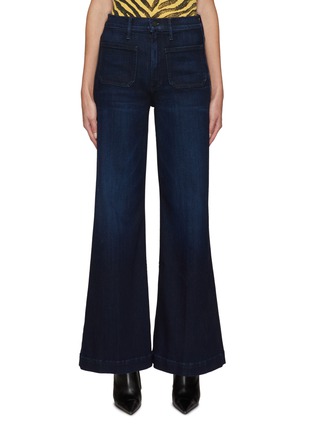 Main View - Click To Enlarge - MOTHER - The Swooner' Front Patch Pocket Wide Leg Jeans