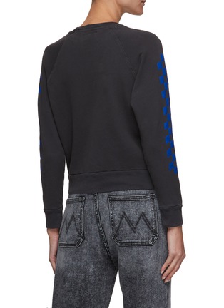 Back View - Click To Enlarge - MOTHER - The Square' Chequered Vortex Print Cotton Sweatshirt