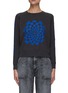 Main View - Click To Enlarge - MOTHER - The Square' Chequered Vortex Print Cotton Sweatshirt