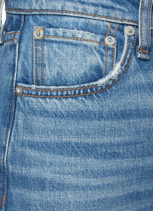  - RAG & BONE - Maya' Medium Wash Distressed Cropped Wide Jeans